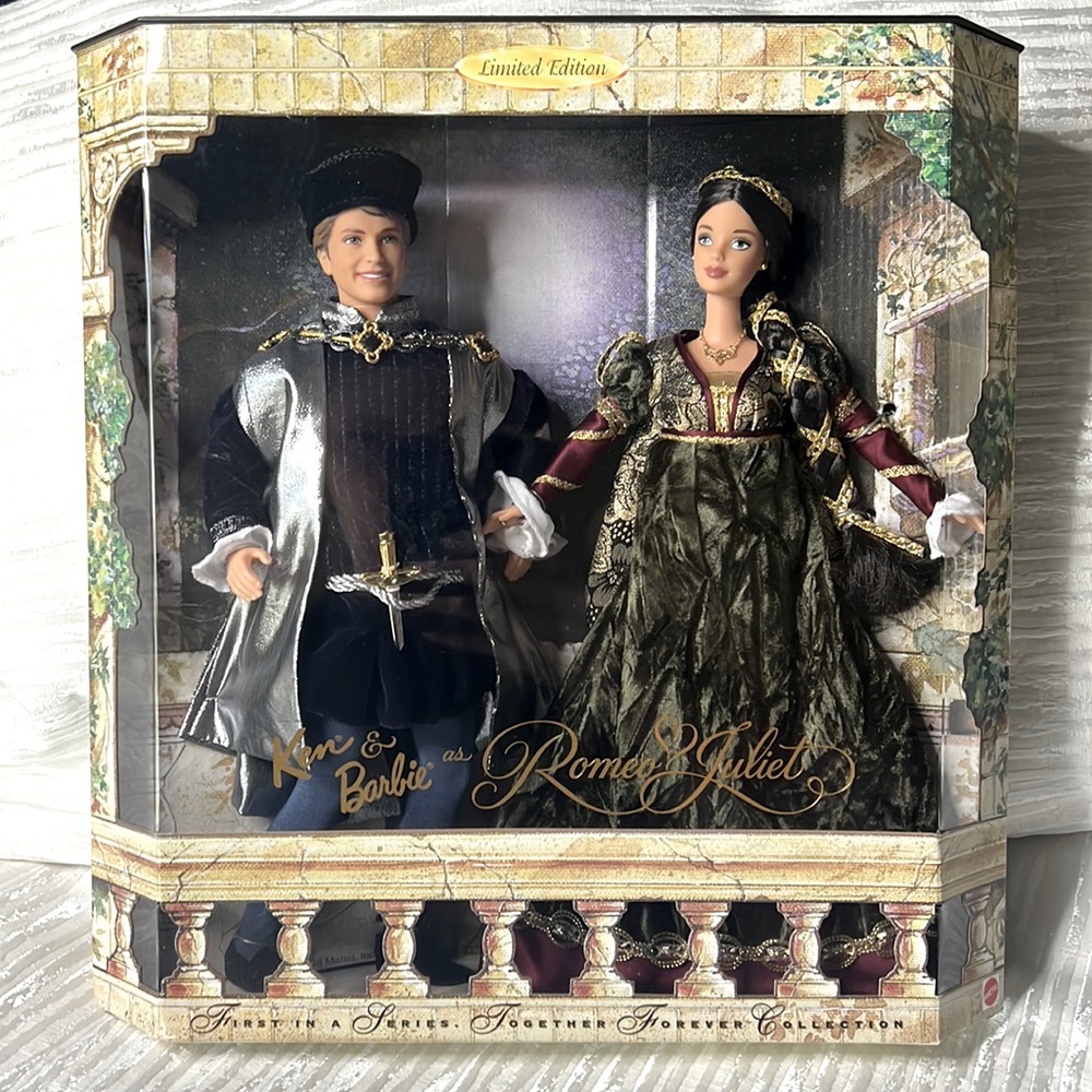 KEN & BARBIE AS ROMEO AND JULIETTE 1st IN A SERIES, TOGETHER FOREVER COLLECTION